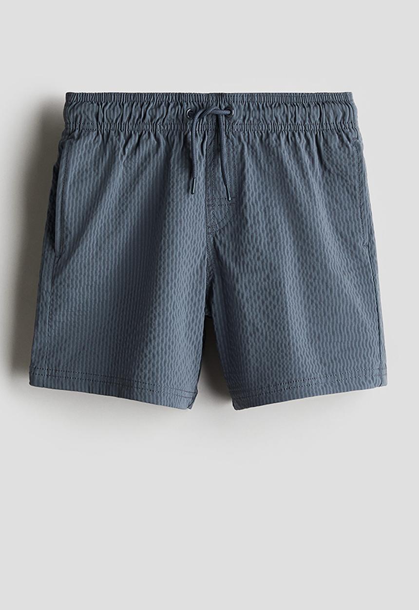 H&M - Seersucker swim shorts - dark dusty blue