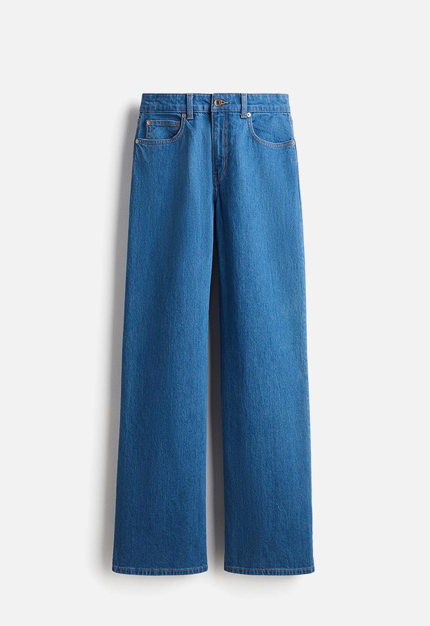 H&M - Wide high jeans - denim blue
