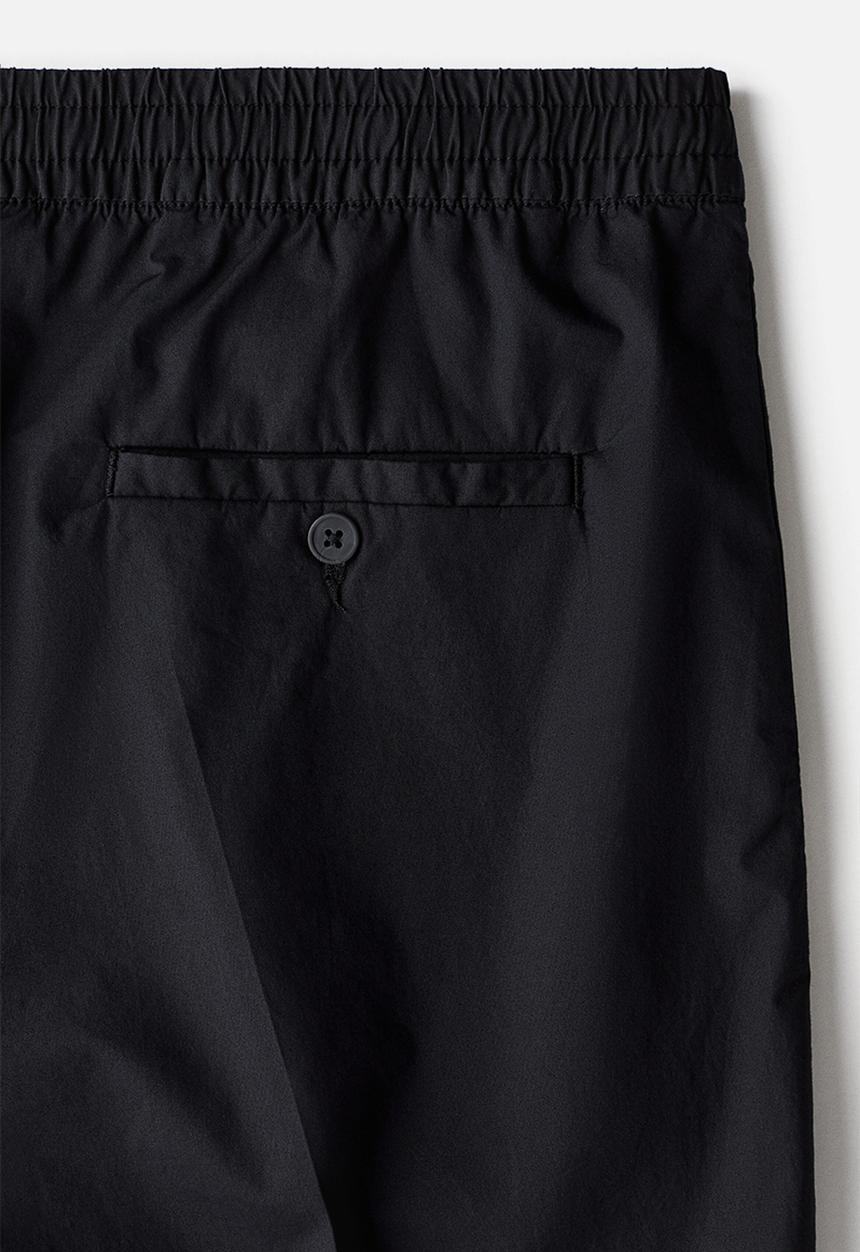H&M - Regular fit cropped cotton trousers - black