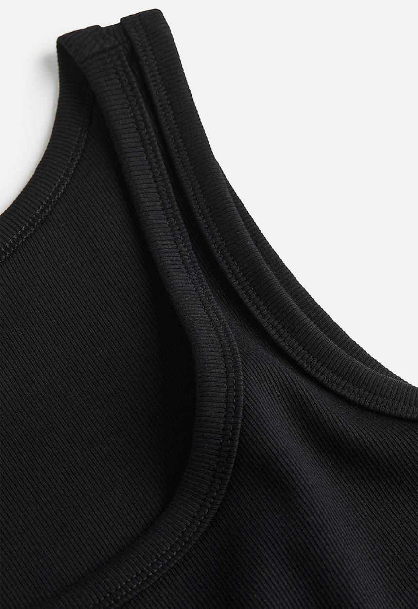 H&M - Mama ribbed vest top - black
