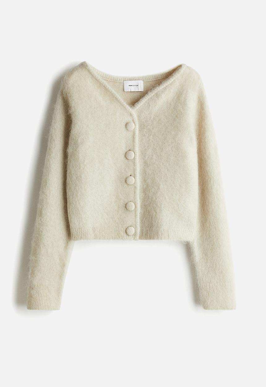 H&M - Mohair-blend cardigan - light beige