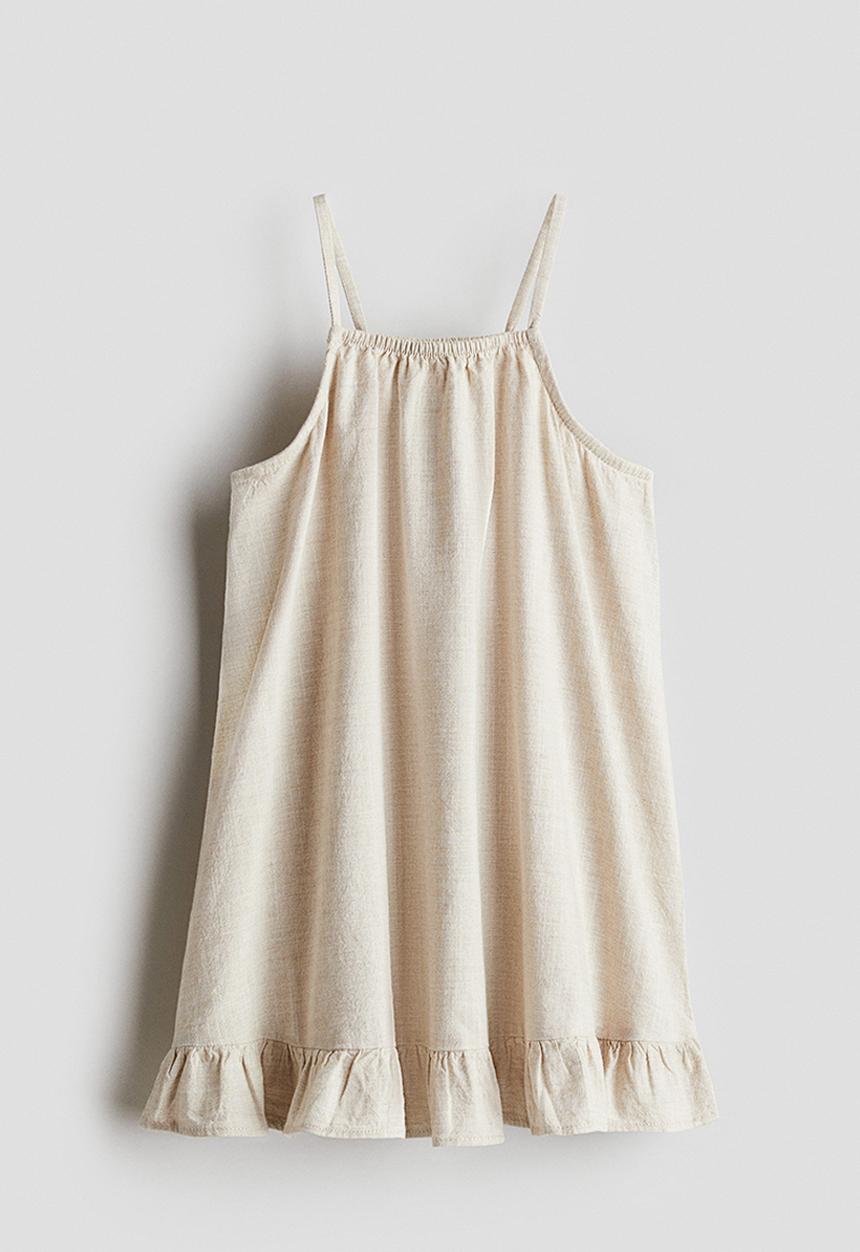 H&M - Cotton dress - light beige 