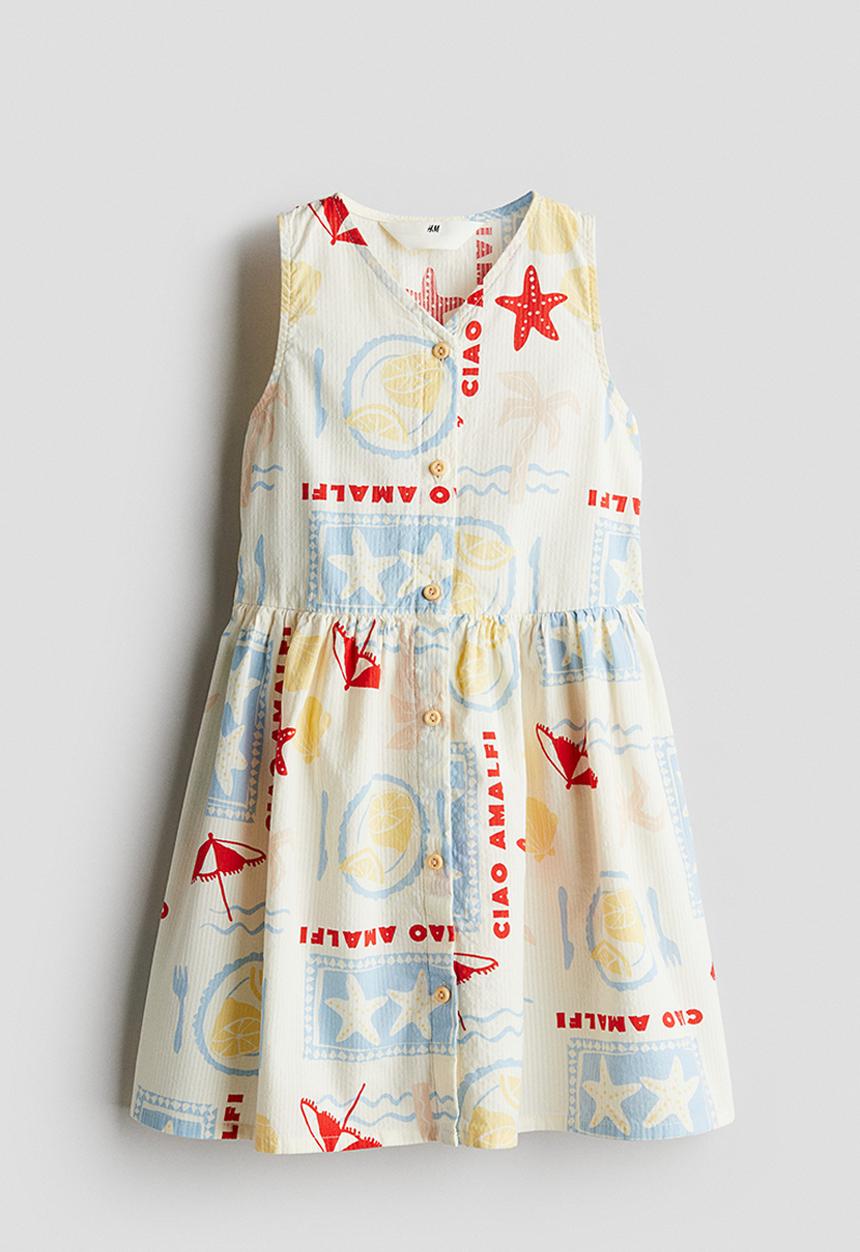 H&M - Cotton dress - white/ciao amalfi
