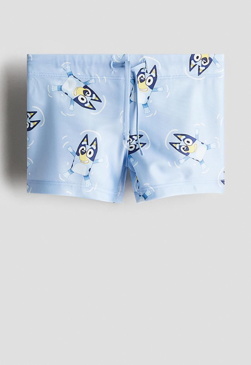 H&M - Printed swimming trunks - light blue/bluey