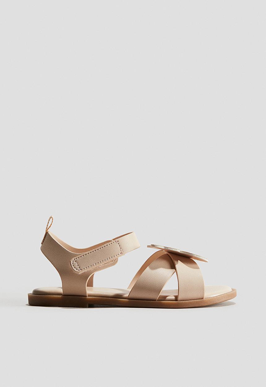 H&M - Appliquéd sandals - light beige/butterflies
