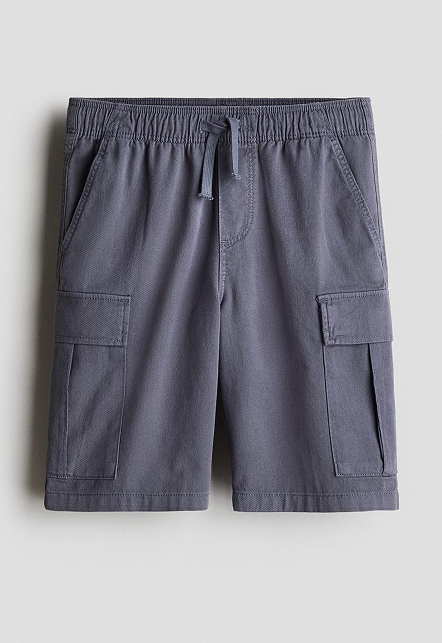 H&M - Cargo twill shorts - dark dusty blue
