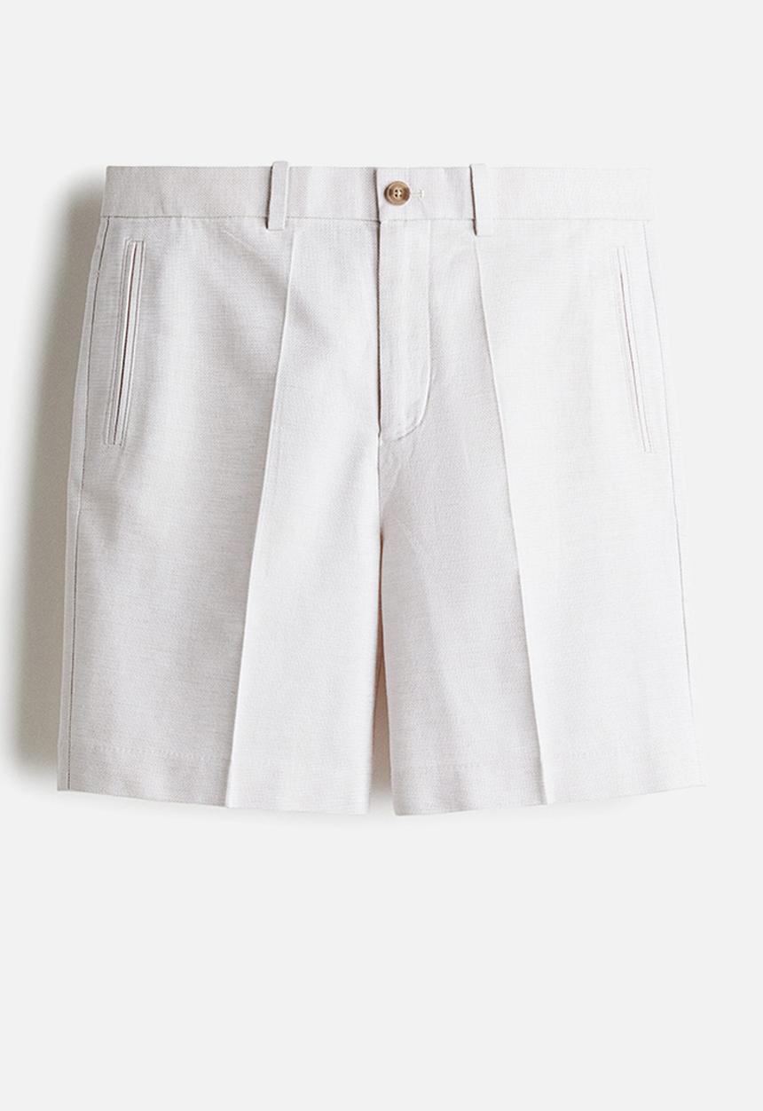 H&M - Regular fit lyocell-blend chino shorts - white