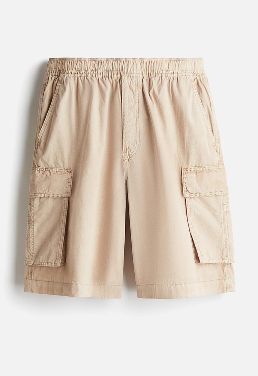H&M - Loose fit cargo shorts - beige