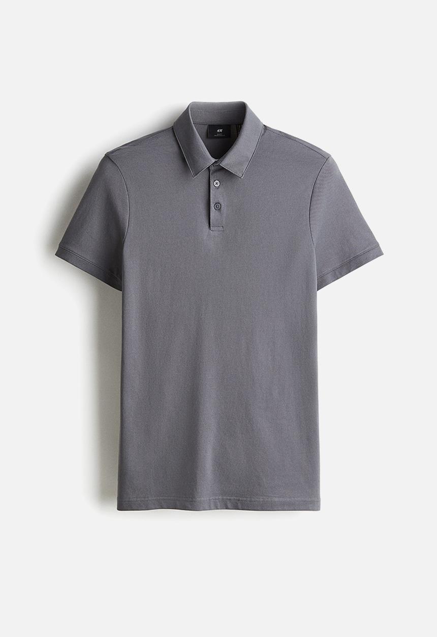 H&M - Coolmax® slim fit polo shirt - dark grey