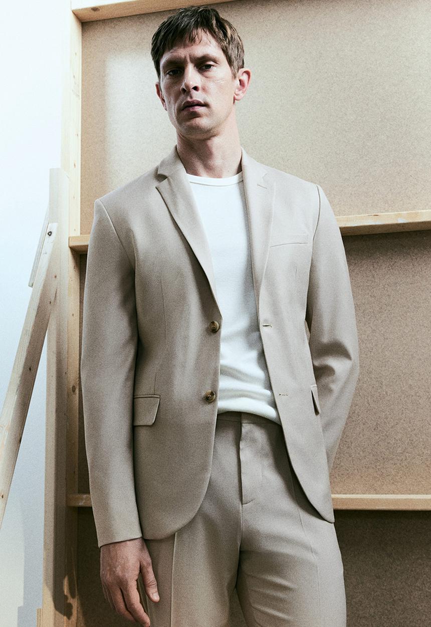 H&M - Slim fit jacket - beige