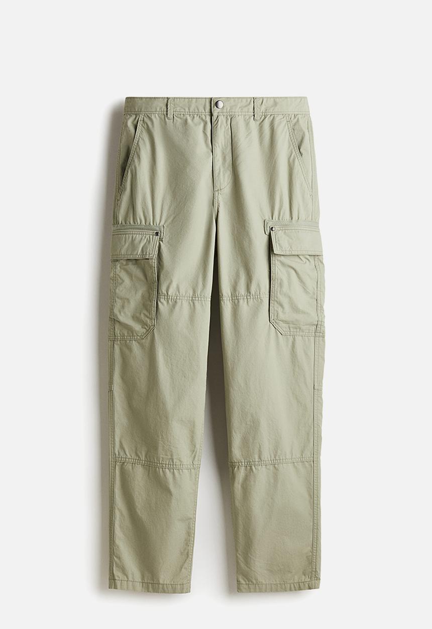 H&M - Relaxed fit cargo trousers - pistachio green