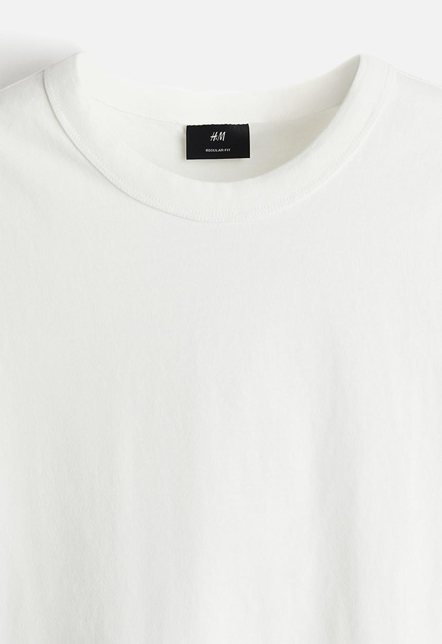 H&M - Regular fit T-shirt - white