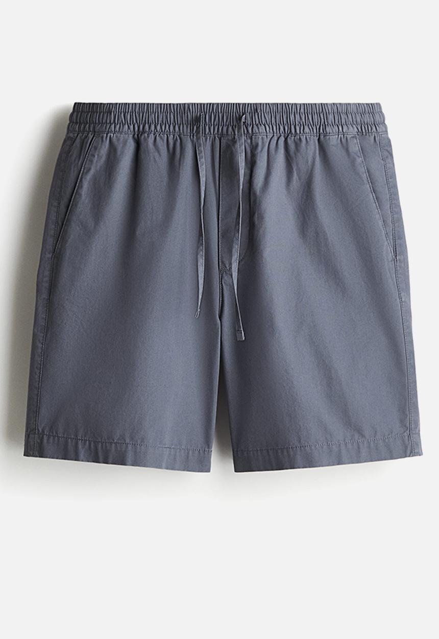 H&M - Regular fit canvas shorts - steel blue