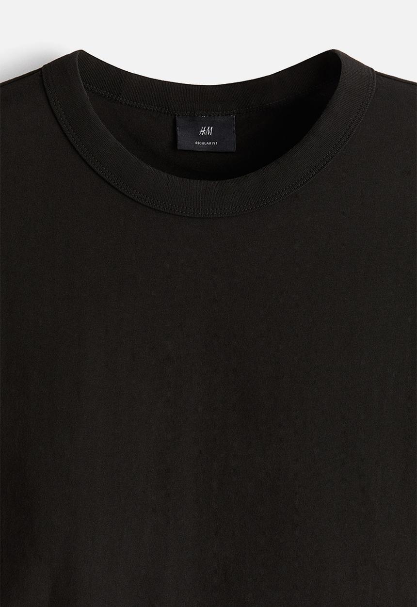 H&M - Regular fit T-shirt - black