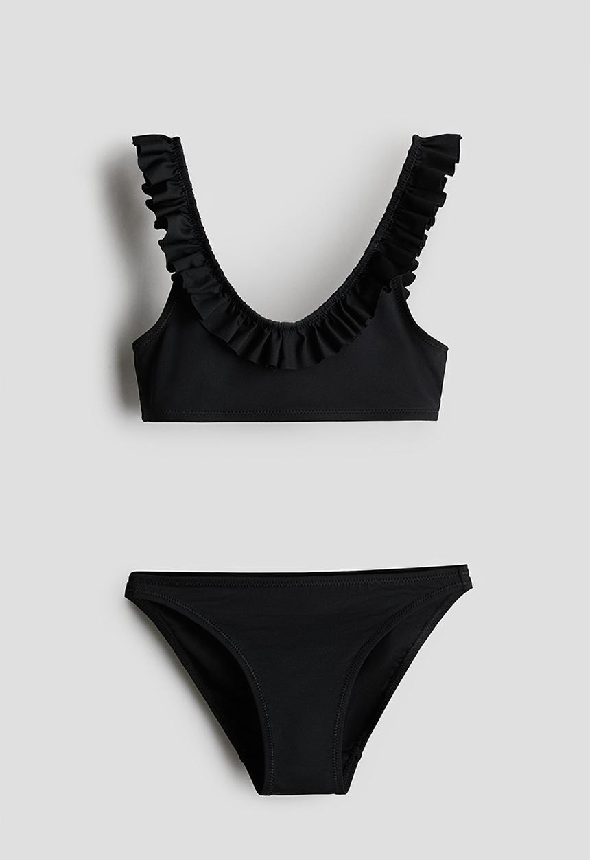 H&M - Frill-trimmed bikini - black