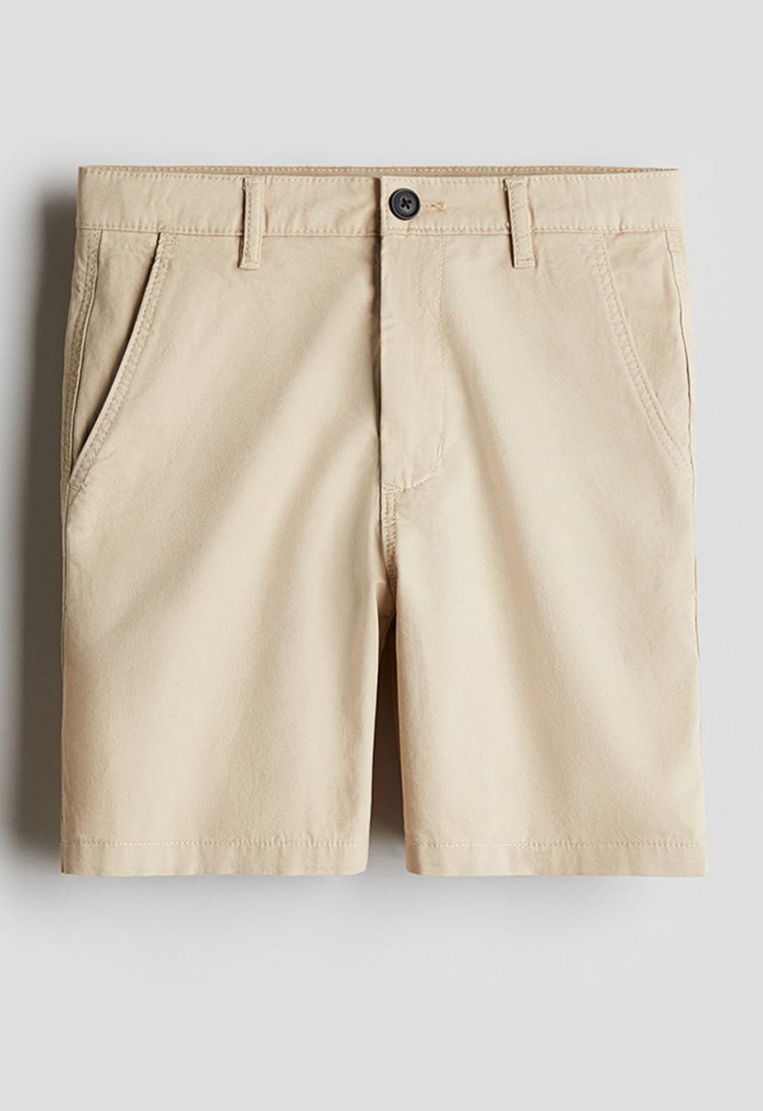 H&M - Cotton chino shorts - light beige