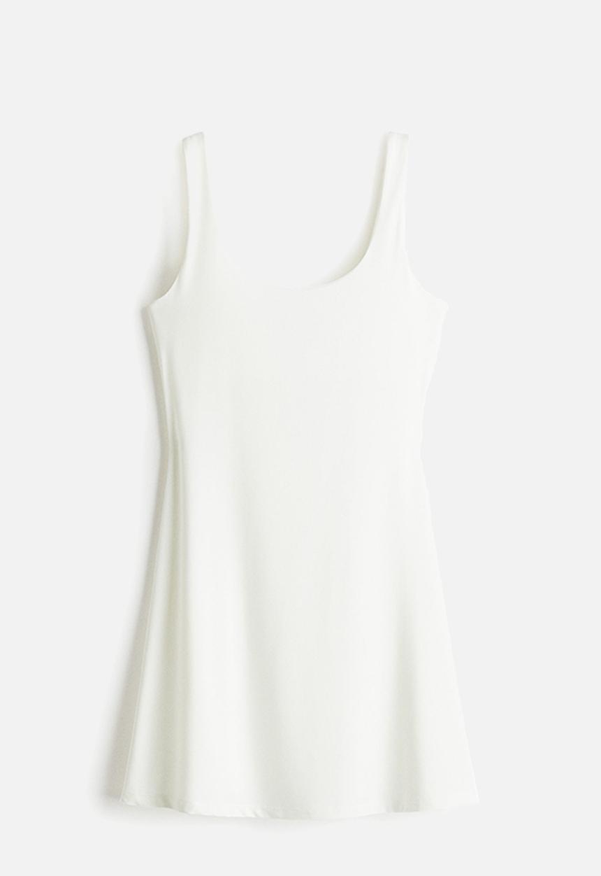 H&M - Sleeveless microfibre dress - white