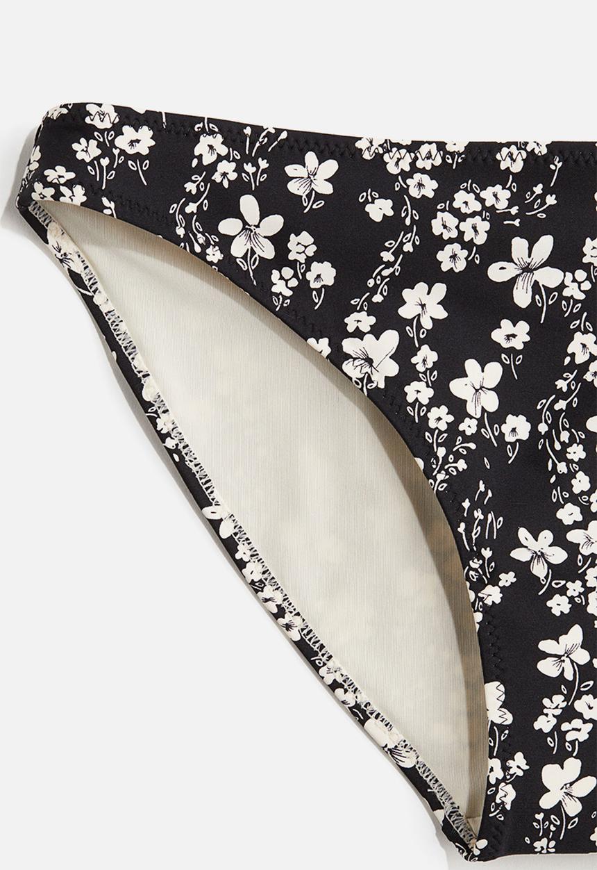 H&M - Bikini bottoms - black floral 