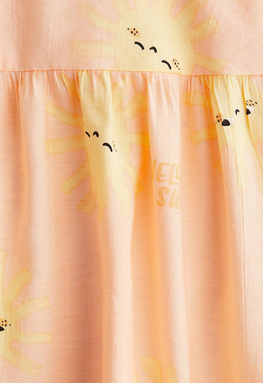 H&M - Tiered dress - light orange suns
