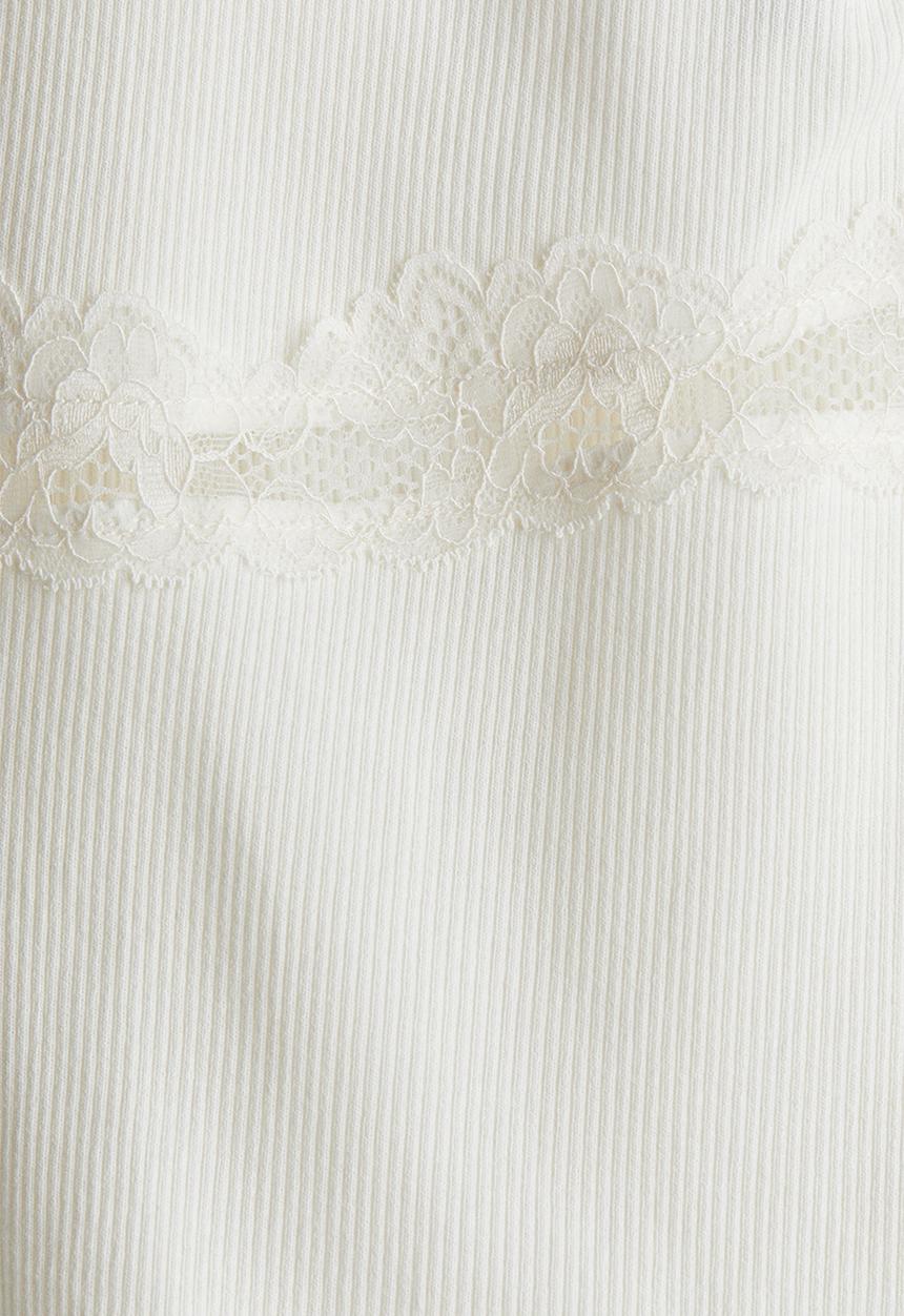 H&M - Lace-detail strappy top - white
