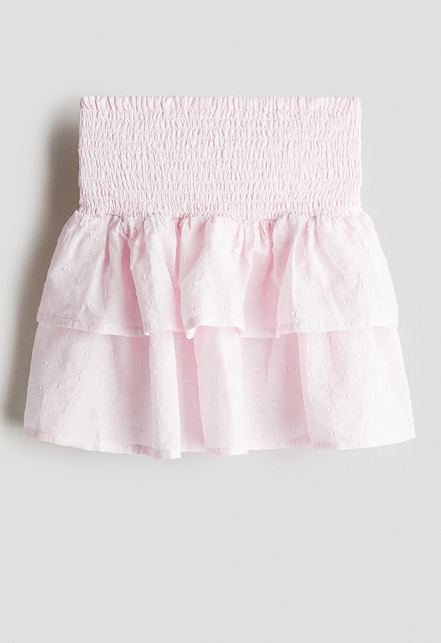 H&M - Smocked skirt - light pink