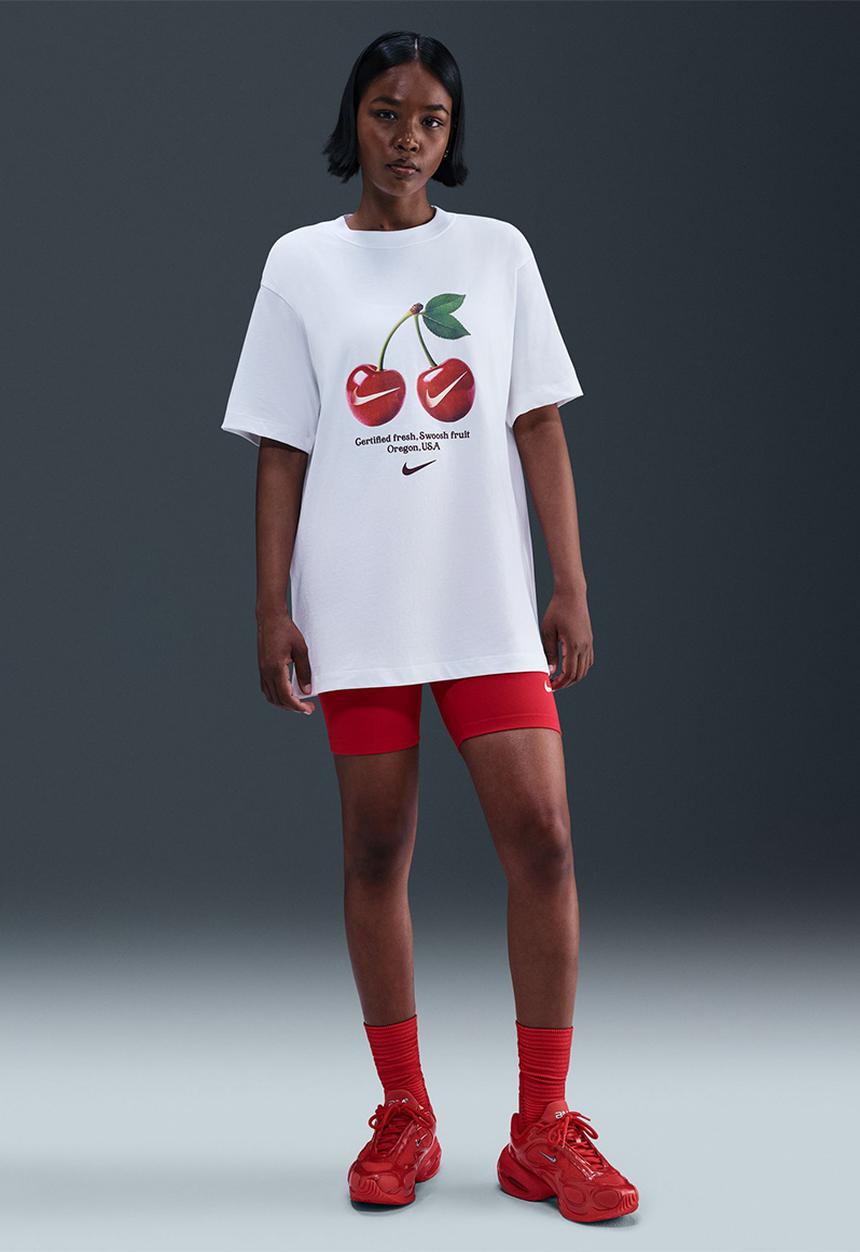 トップス cherryboy407 W Nsw Frt Os Cherry Tee - White