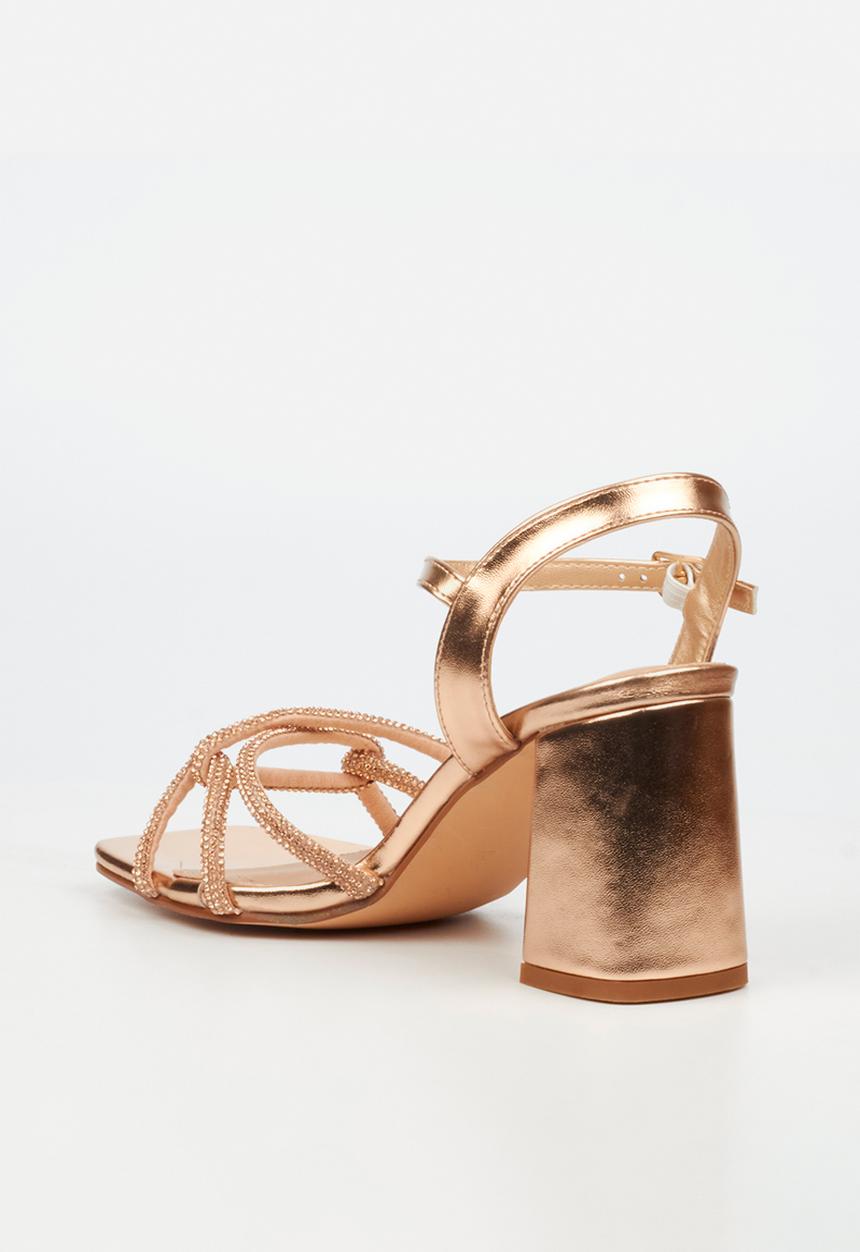 Butterfly Feet - Raine 1 Open Toe Ankle Strap - Rosegold