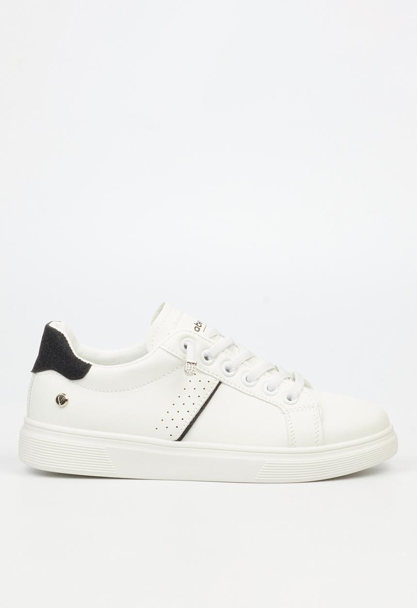 Viabeach - Lipton 2 Casual Low-top Elastic Laces Glitter Sneaker - white & black