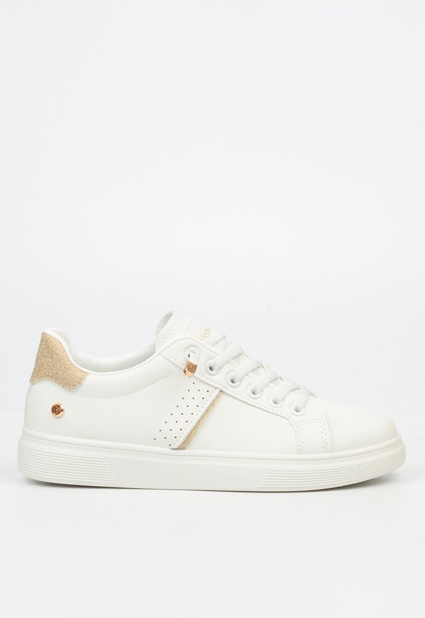 Viabeach - Lipton 2 Casual Low-top Elastic Laces Glitter Sneaker - white & gold