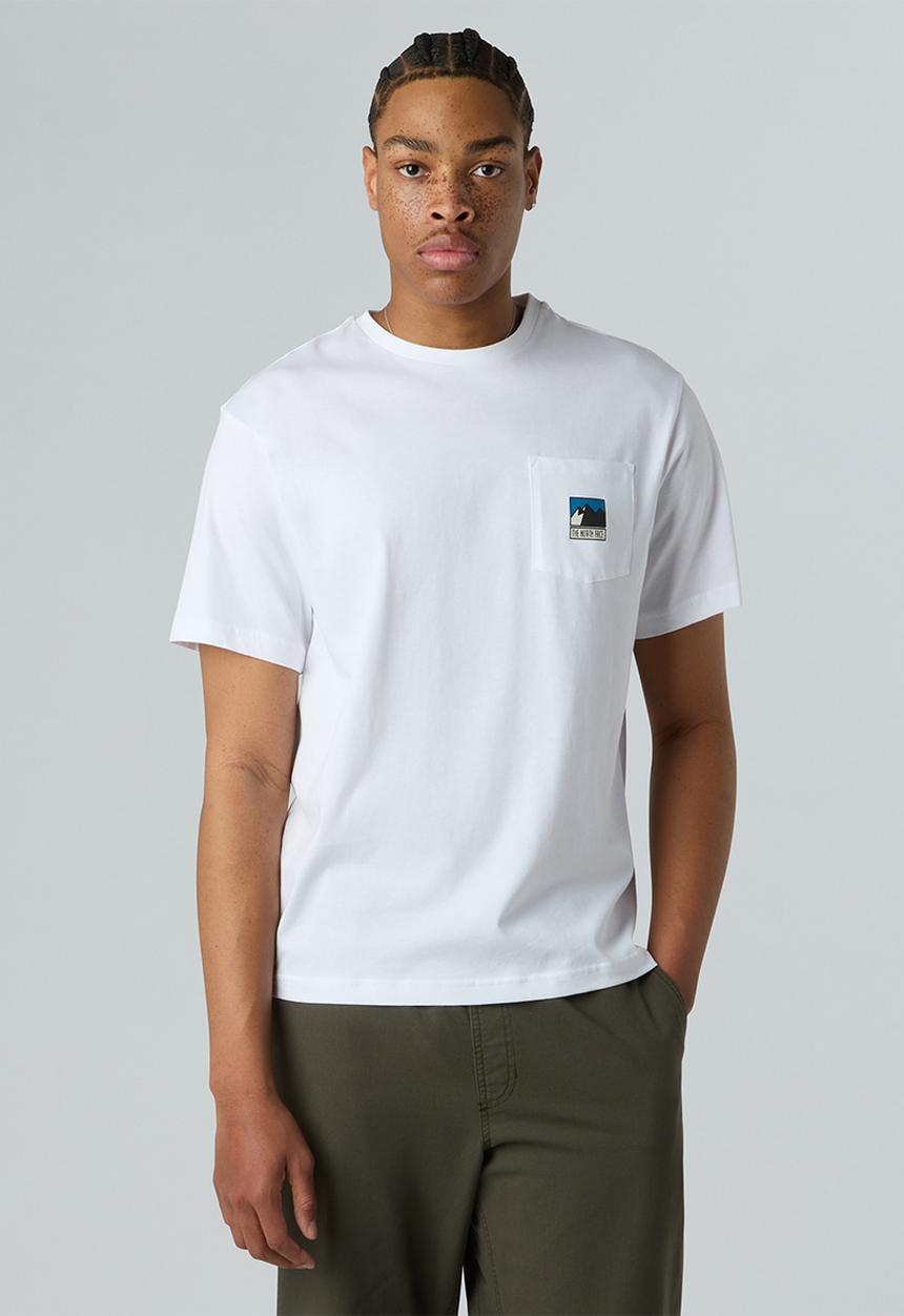 The North Face - Mountain Logo Relaxed Pocket Tee - Tnf White (Fn4)