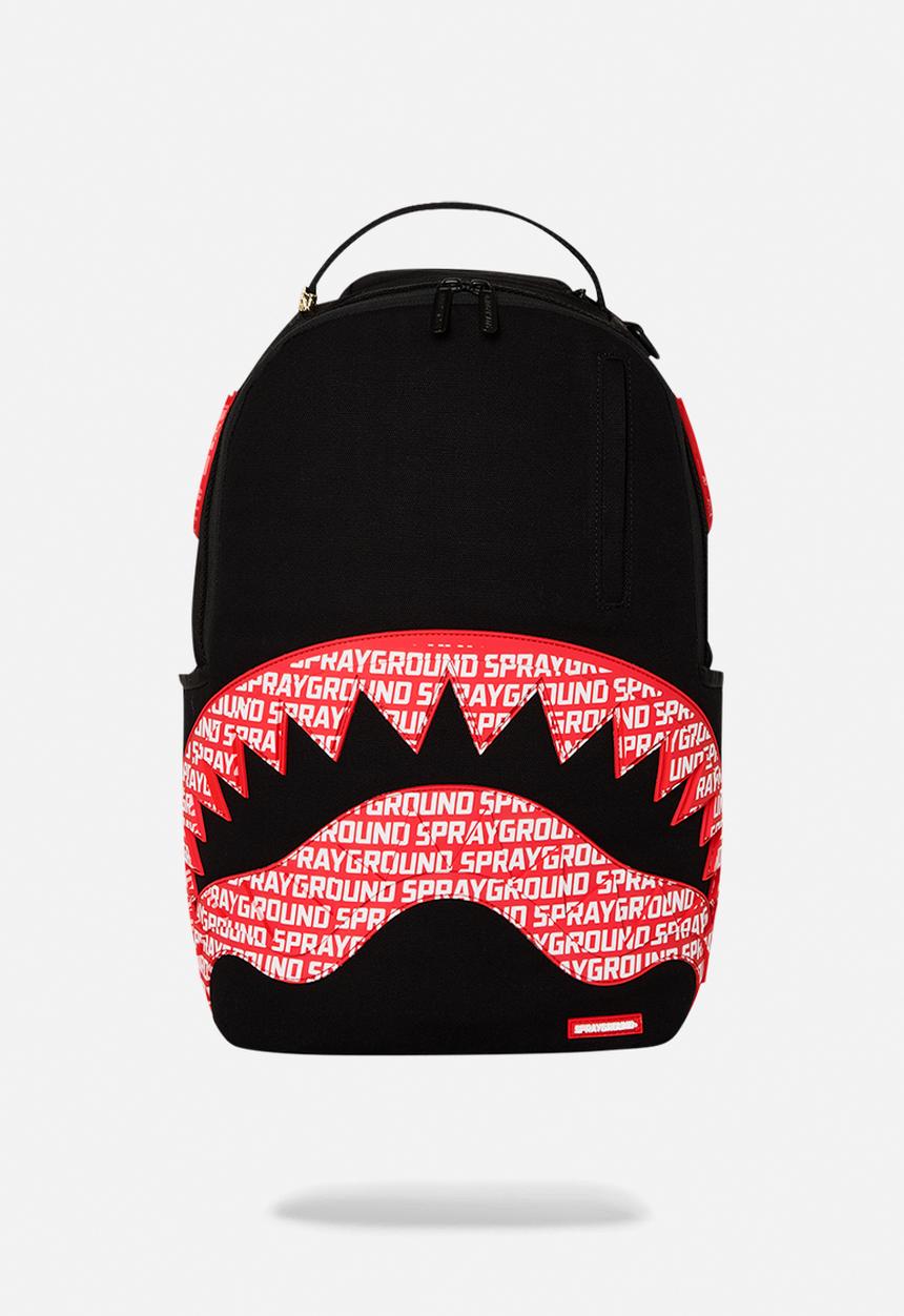 Sprayground - Logo mouth core dlx cotton backpack - black