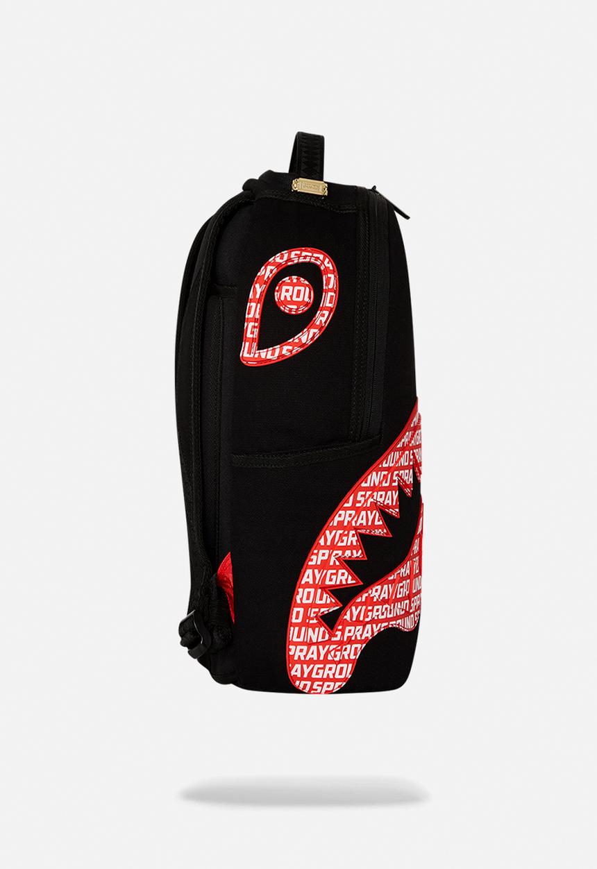Sprayground - Logo mouth core dlx cotton backpack - black