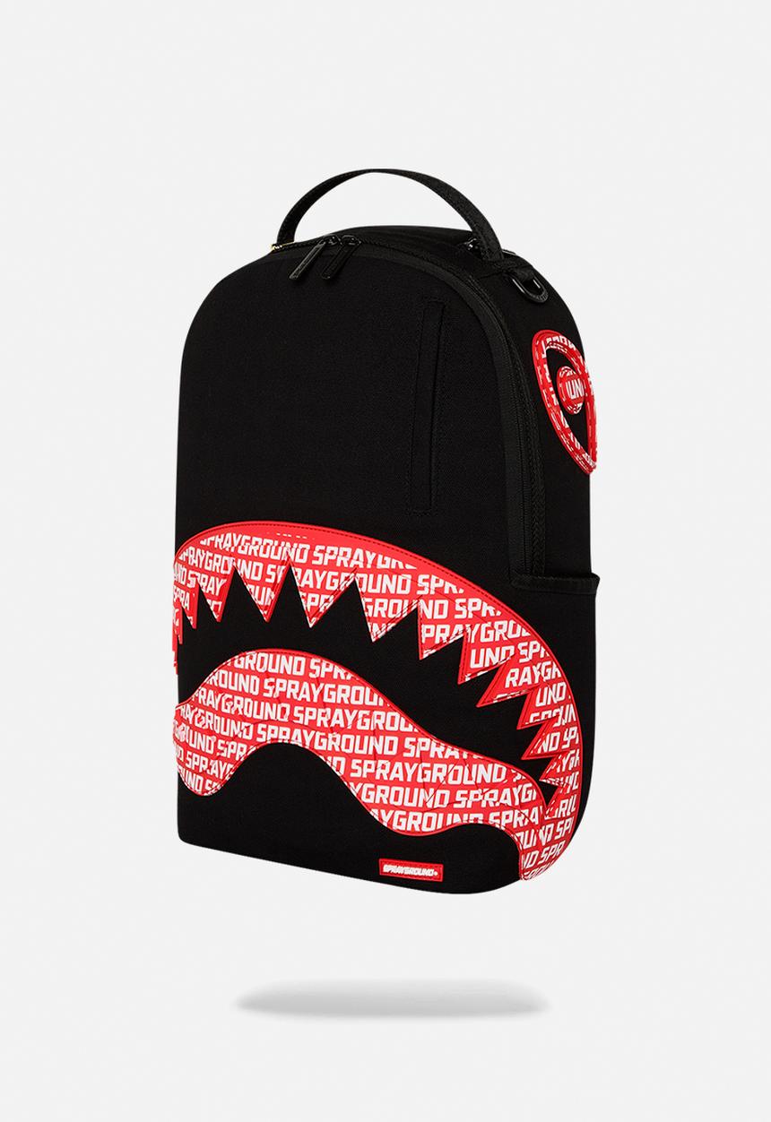 Sprayground - Logo mouth core dlx cotton backpack - black