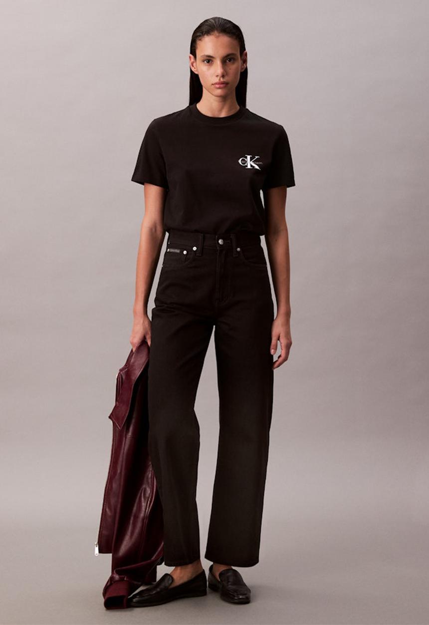 Calvin Klein - A- logo cn 2 pack tee - black