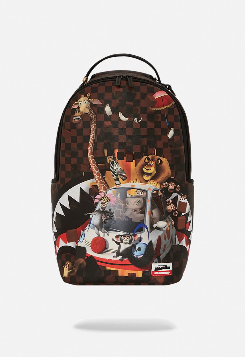 Sprayground - Madagascar checker smash dlxsv backpack - brown