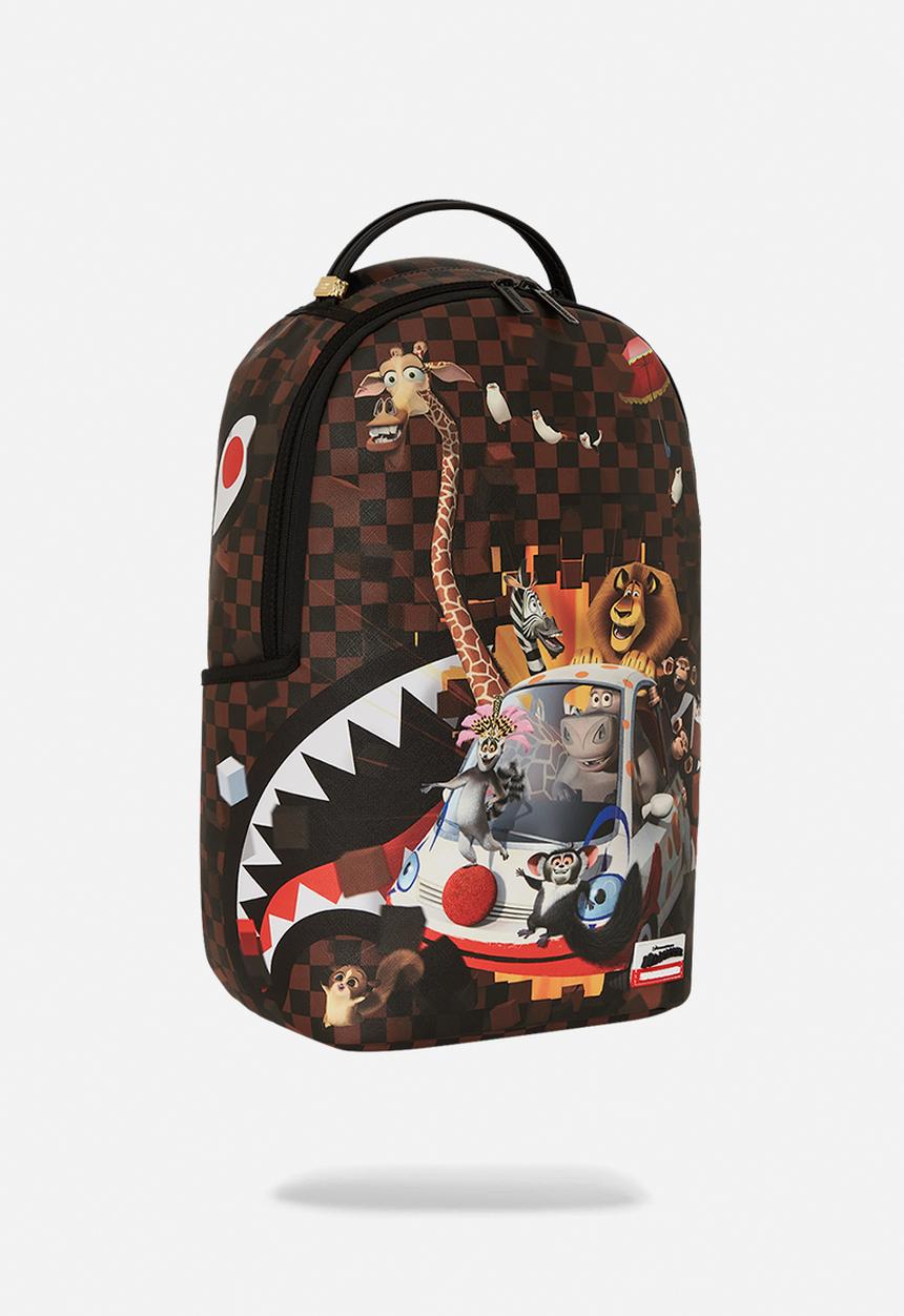 Sprayground - Madagascar checker smash dlxsv backpack - brown