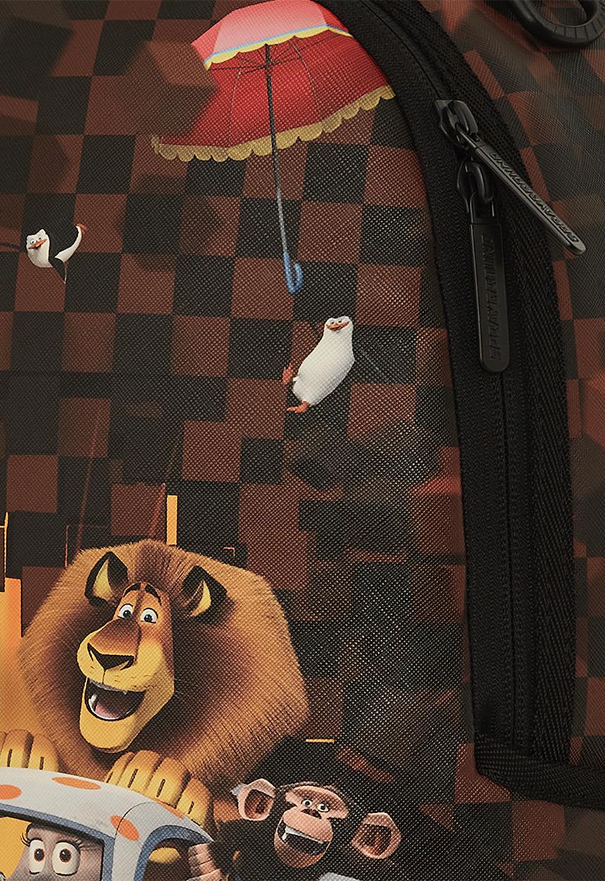 Sprayground - Madagascar checker smash dlxsv backpack - brown