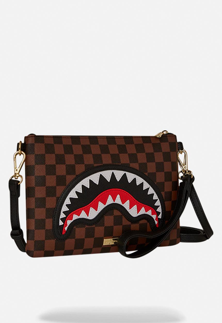 Sprayground - Sawtooth Sharks In Paris Crossover Clutch - Brown