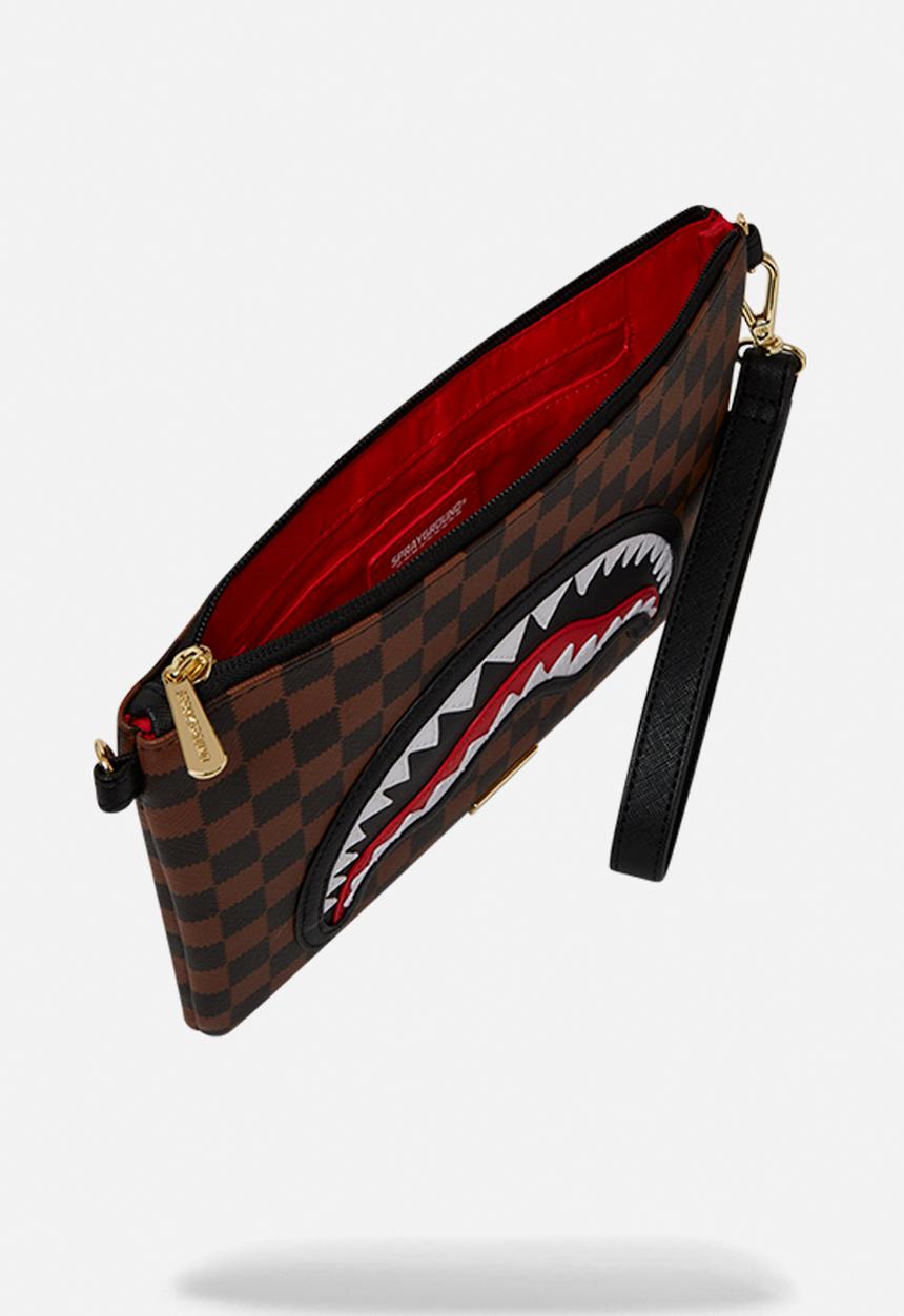Sprayground - Sawtooth Sharks In Paris Crossover Clutch - Brown