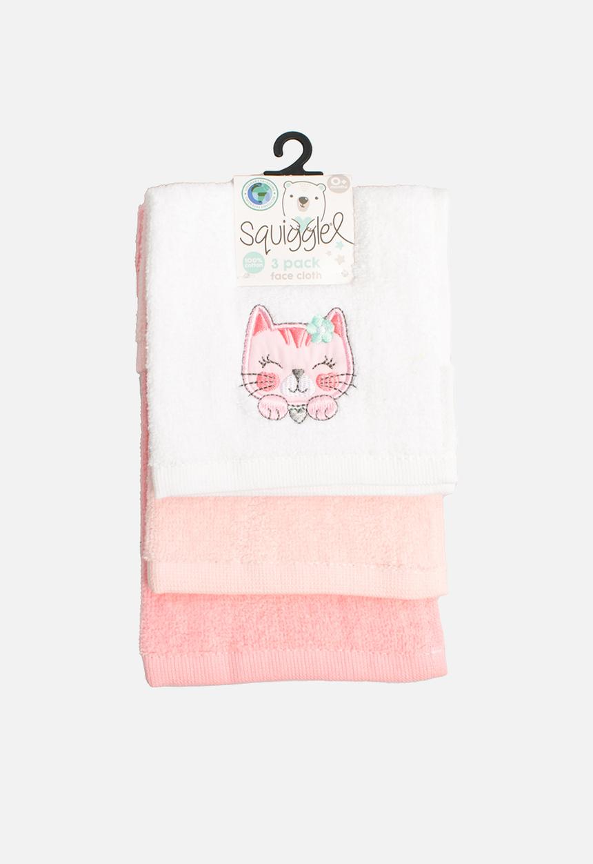 Character Group - 3PK Cats Face Cloth