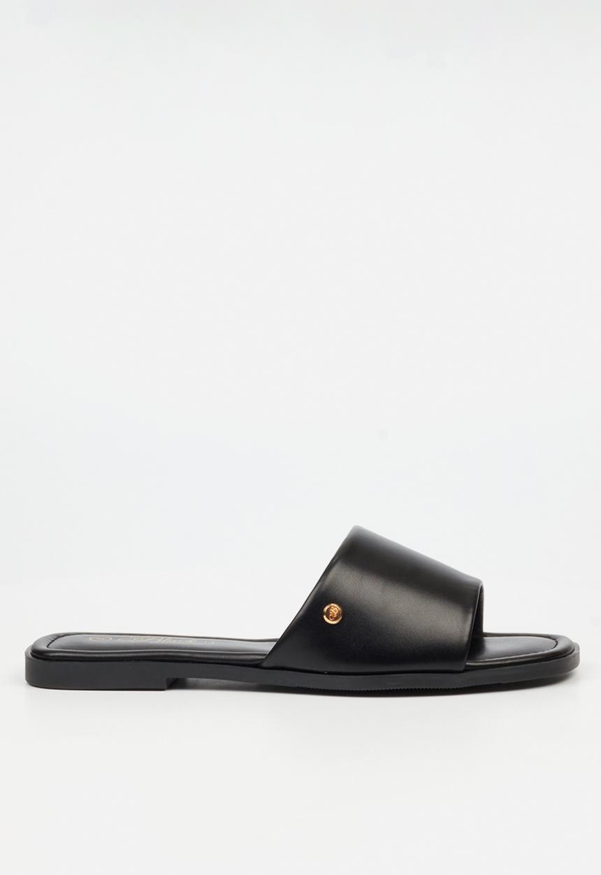 Miss Black - Cream 1 flat sandal - black