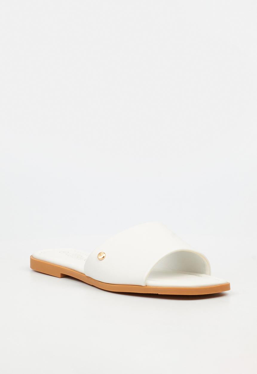 Miss Black - Cream 1 flat sandal - white