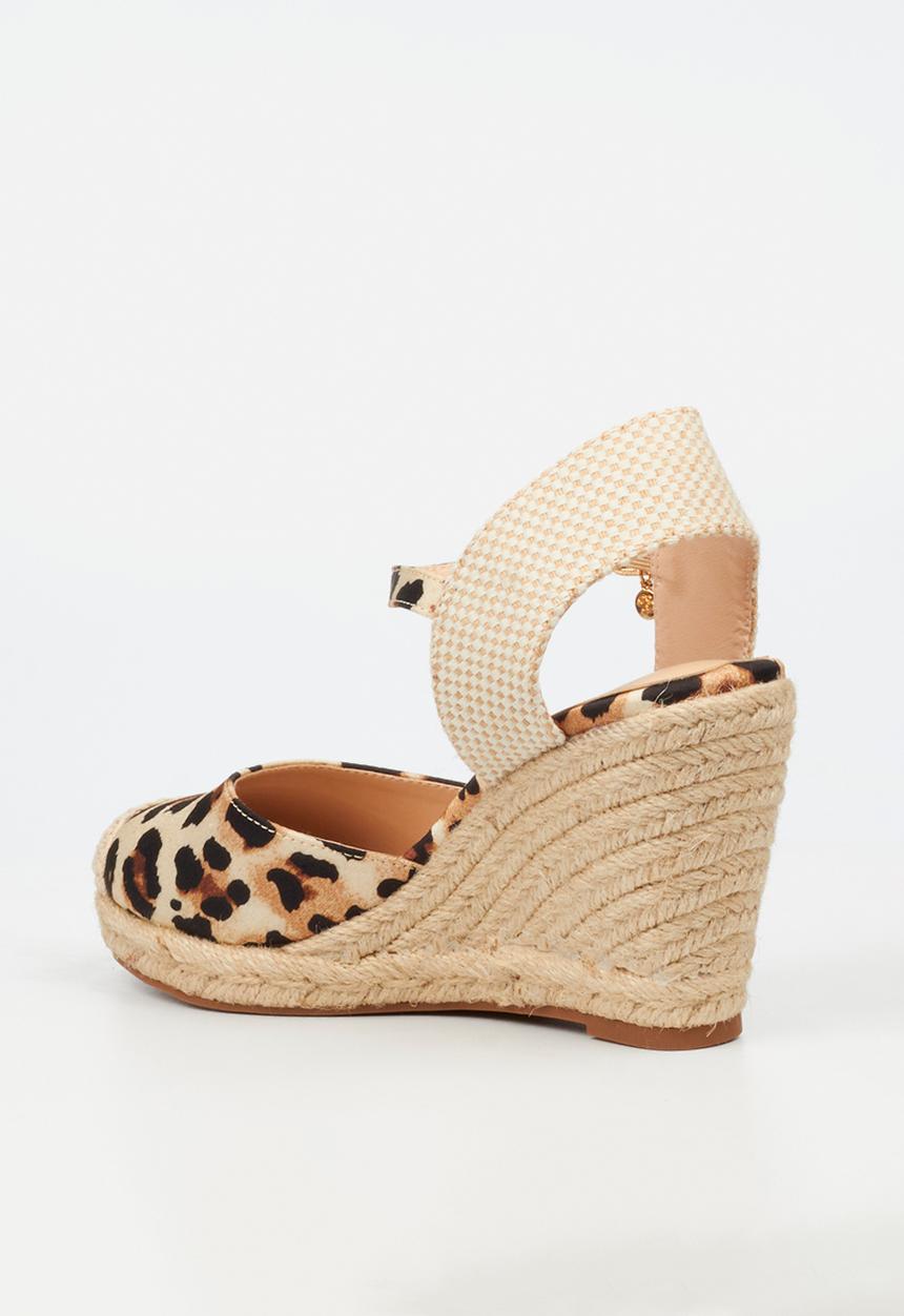 Miss Black - Jojo 13 rope wedge - leopard