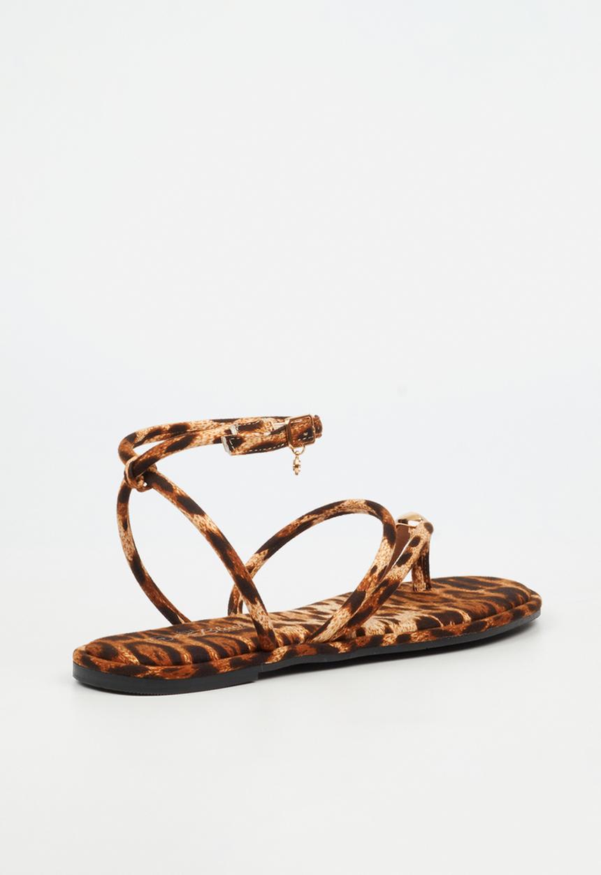 Miss Black - Kali 2 flat sandal - leopard