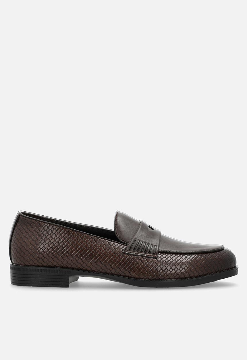 PC - Basket weave loafer - choc