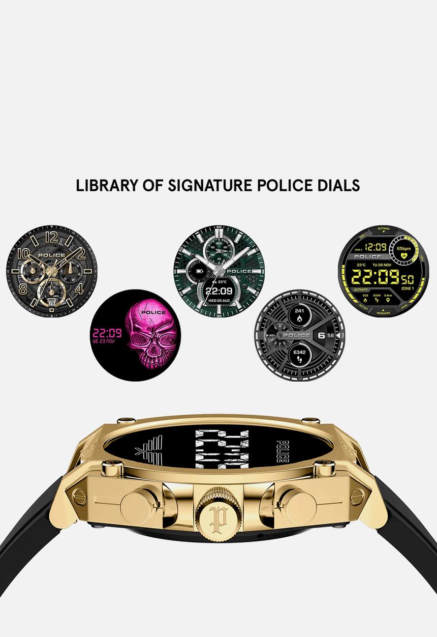 Police - Smart watch IP LED screen strap - black