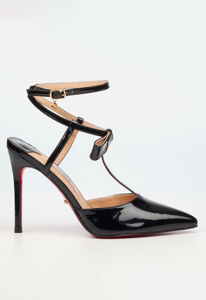 Miss Black - Lola 59 front bow court heel - black