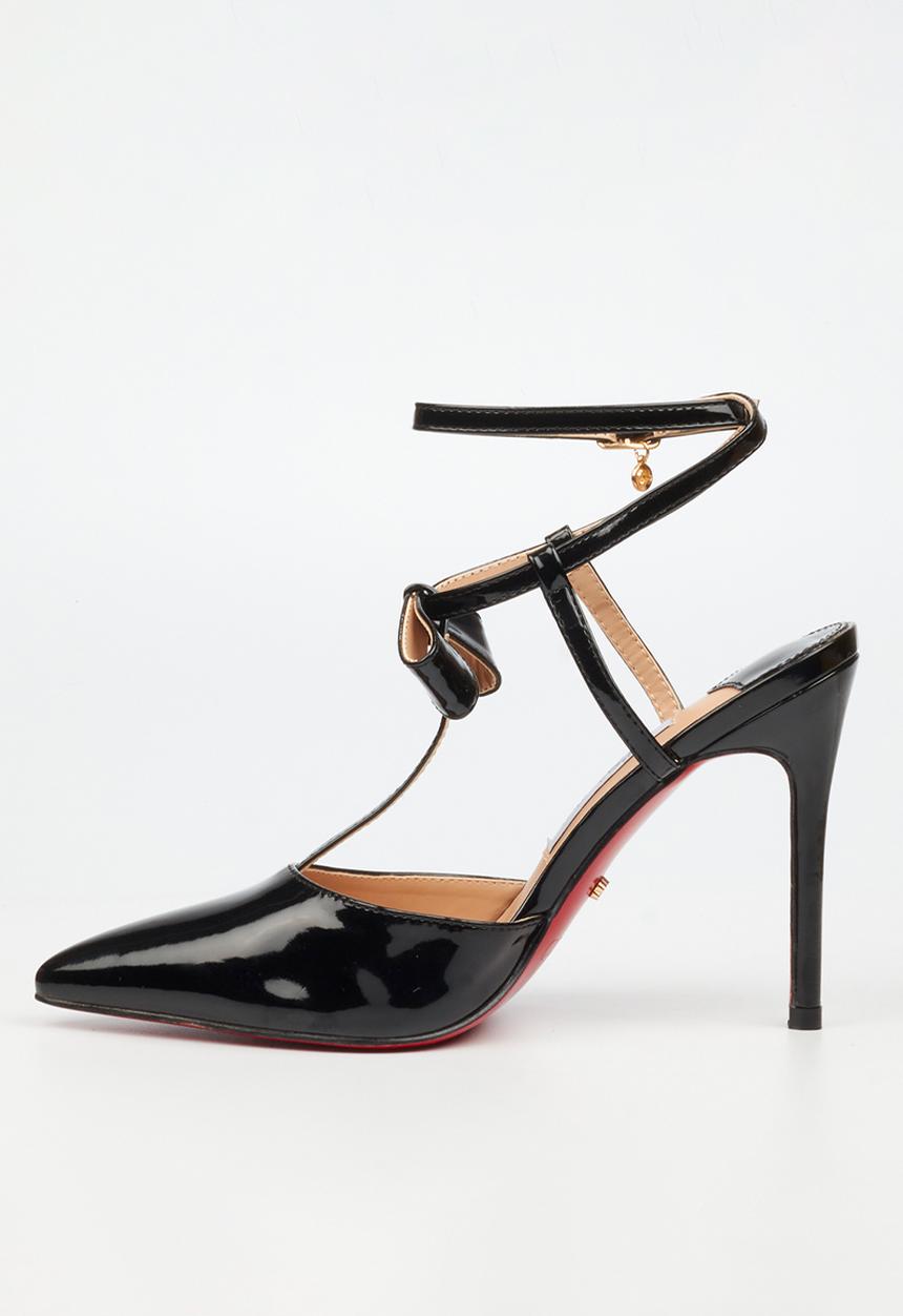 Miss Black - Lola 59 front bow court heel - black
