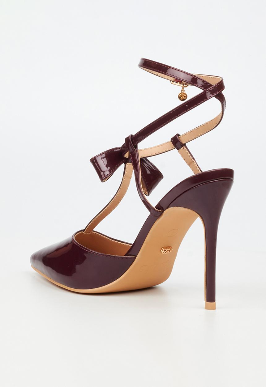 Miss Black - Lola 59 front bow court heel - plum