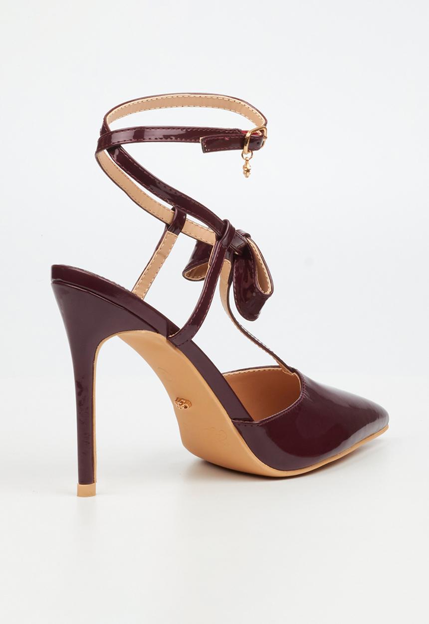 Miss Black - Lola 59 front bow court heel - plum